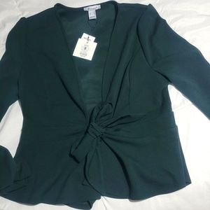 Tie in "Revamped" blazer